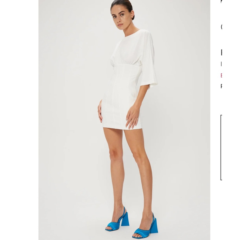 Third Form Cut Through Corset Mini Dress Off  White Size 10 NWOTS